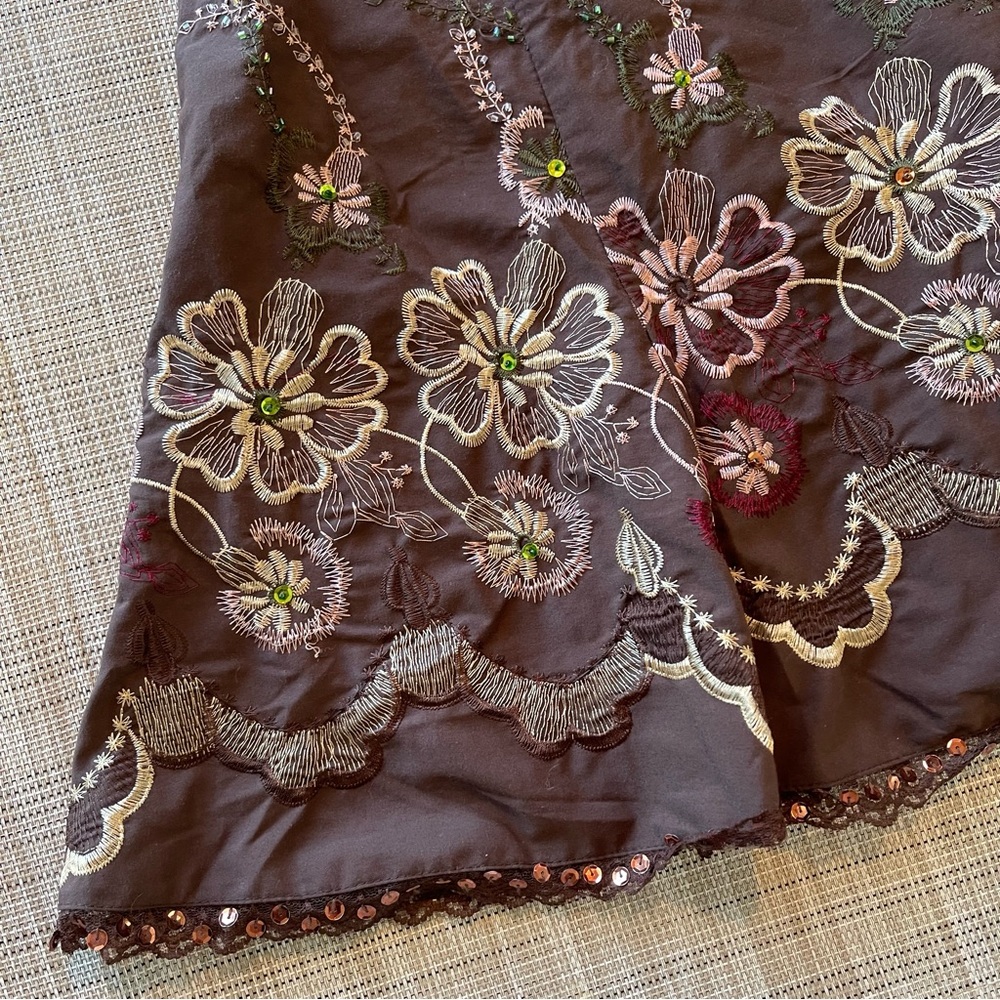 Romy Embroidered Floral Skirt